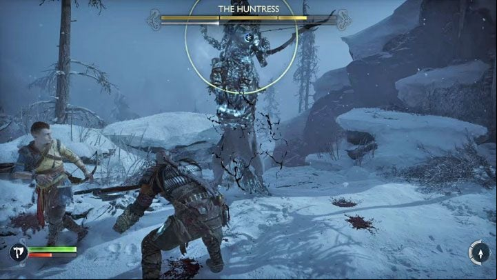 When trying to climb one of the vertical walls, you will be stopped by a mini-boss - the Huntress - God of War Ragnarok: Surviving Fimbulwinter - walkthrough - Walkthrough - God of War Ragnarok Guide