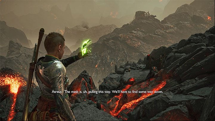 Take care of appearing monsters (use the bow to defeat enemies on higher/remote ledges) - God of War Ragnarok: Into the Fire - walkthrough - Walkthrough - God of War Ragnarok Guide