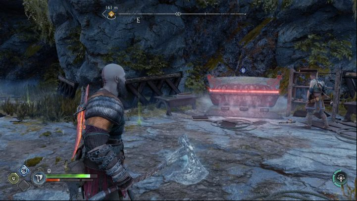 Take the key from the chest and open the gate on the right - God of War Ragnarok: The Weight of Chains - favor, walkthrough - Favors - Svartalfheim - God of War Ragnarok Guide