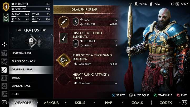 When it comes to battles, the spear can be used both in melee and ranged combat - God of War Ragnarok: Weapons - Character development - God of War Ragnarok Guide