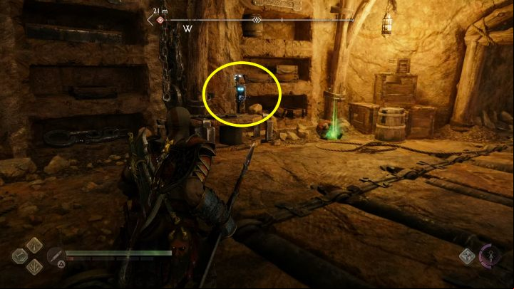 Rune 1 is behind rubble at the Yggdrasil Rift - God of War Ragnarok: The Applecore, Svartalfheim - secrets, collectibles - Svartalfheim - God of War Ragnarok Guide