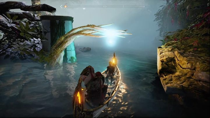 Use the com to navigate your way towards the target - God of War: The Light of Alfheim - Walkthrough - Walkthrough - God of War Guide