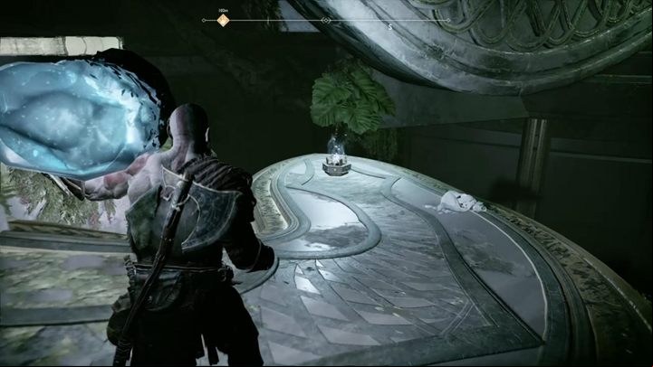 Now take the crystal and place it in the hall in order to create a bridge and be able to proceed further - God of War: The Light of Alfheim - Walkthrough - Walkthrough - God of War Guide