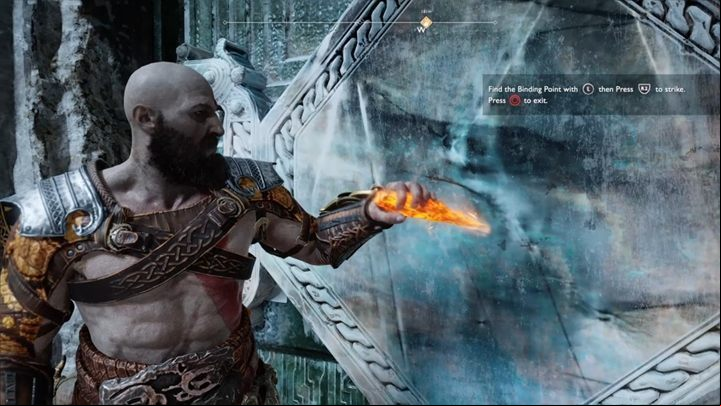 Approach the door - thanks to the chisel you can open this type of doors (including hidden chambers) - God of War: Behind the lock - Walkthrough - Walkthrough - God of War Guide