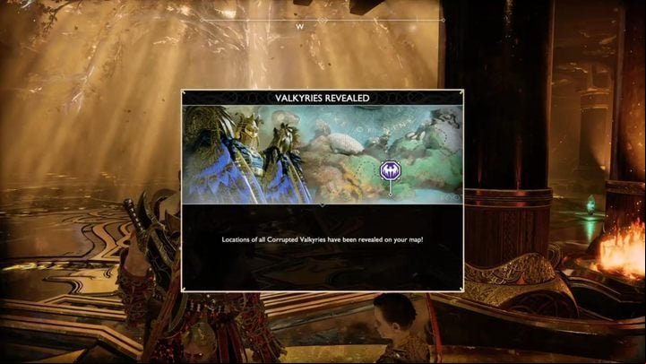 The locations of the legendary Valkyries are now visible on the map - God of War: The Journey home - Walkthrough - Walkthrough - God of War Guide