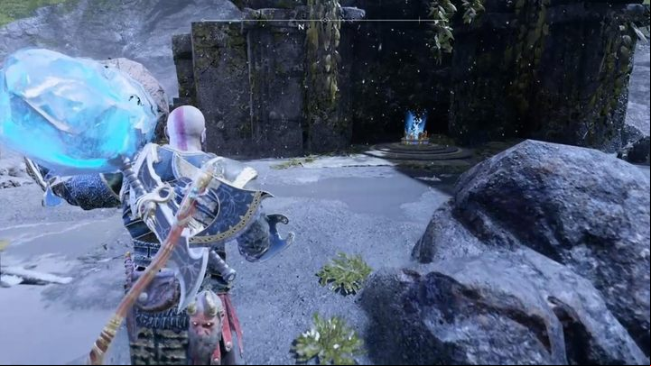 Commentary: You have to take the crystal to the very top to reveal the tear - God of War: Light Elf outpost - all collectibles list - Shores of Nine - God of War Guide