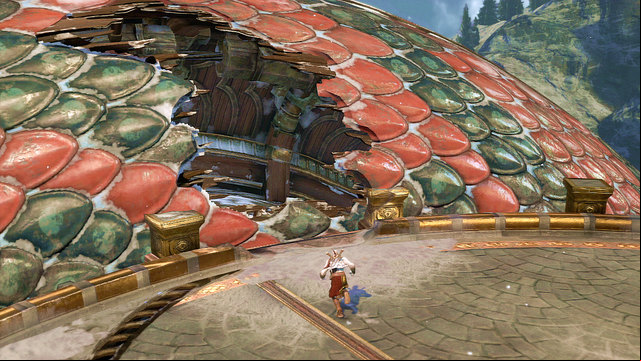 Youll launch a mechanism which moves a red snake under the top of the tower - The Red Snake - Chapter 7: The Tower of Delphi - God of War: Ascension - Game Guide and Walkthrough