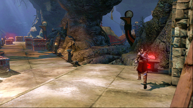 being there, go right until you find a red chest - Walkthrough - Chapter 15: The Grotto - God of War: Ascension - Game Guide and Walkthrough