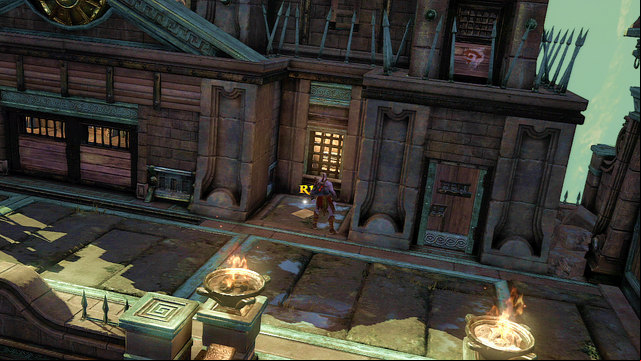 Moving forward, go through the door and at the top of the stairs - Walkthrough - Chapter 17: Martyrs Chamber - God of War: Ascension - Game Guide and Walkthrough