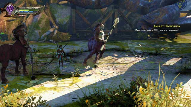 During the fight to avoid distance attacks of the blue woman - Centaurs and the Foot of Apollo - Chapter 19: The Foot of Apollo - God of War: Ascension - Game Guide and Walkthrough