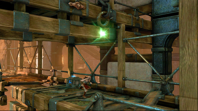 Open the nearby chest and grab a green point - Onto the Furnaces Top - Chapter 23: The Furnace - God of War: Ascension - Game Guide and Walkthrough