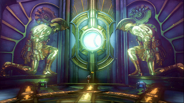 When you pick up the items, a cage with eyes of truth and open the big gate - Walkthrough - Chapter 28: The Trial of Archimedes - God of War: Ascension - Game Guide and Walkthrough