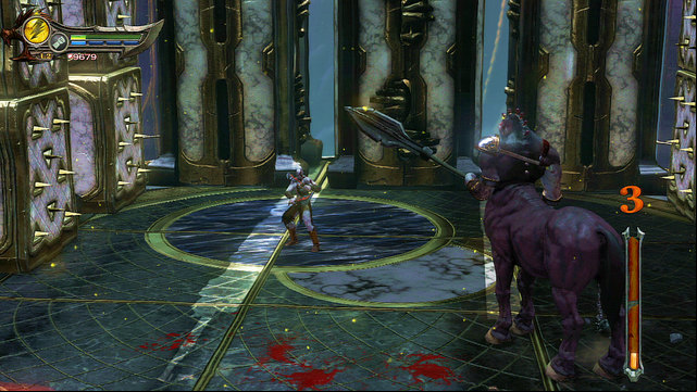 After defeating him, unlock the elevator once again - Walkthrough - Chapter 28: The Trial of Archimedes - God of War: Ascension - Game Guide and Walkthrough