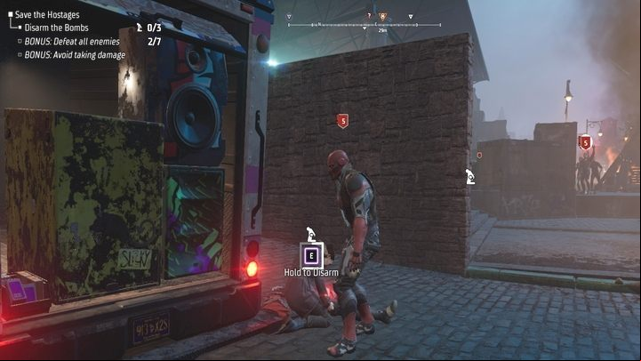 The mission is not difficult, but if you are detected, you will only have one minute to disarm all bombs - Gotham Knights: Harley Quinn chapter - walkthrough - Chapter 4 - Gotham Knights Guide, Walkthrough
