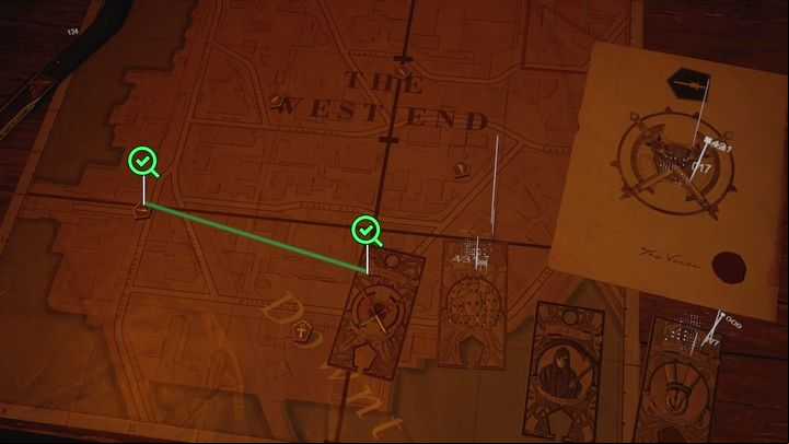 This is where you encounter the first puzzle - match the symbols from the evidence - Gotham Knights: In the Shadows - walkthrough - Chapter 3 - Gotham Knights Guide, Walkthrough