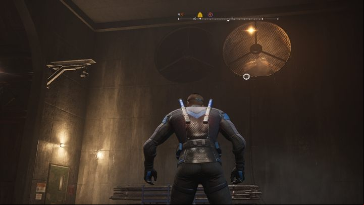 To continue, go through the broken ventilation shaft under the ceiling - Gotham Knights: In the Shadows - walkthrough - Chapter 3 - Gotham Knights Guide, Walkthrough