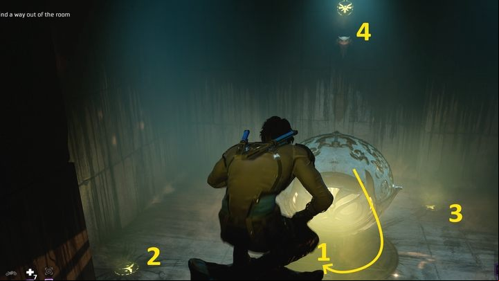 After going through the corridor, you will reach a room with a puzzle - Gotham Knights: The Court of Owls - walkthrough - Chapter 3 - Gotham Knights Guide, Walkthrough