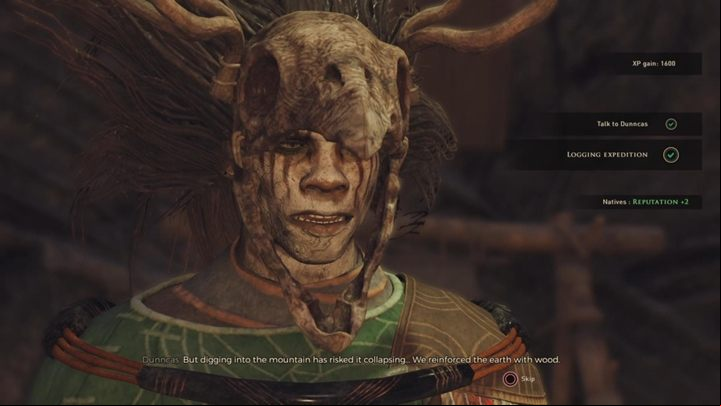 Now go to Sir de Courcillon in New Serene and ask his advice on the matter - GreedFall: Logging Expedition - walkthrough - The Children of Teer Fradee - GreedFall Guide