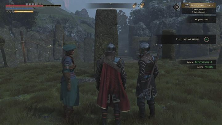 After a few dialogs, the mission will end - GreedFall: The Linking Ritual - Aphra quest walkthrough - Aphra - GreedFall Guide