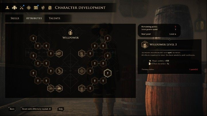Affects mana regeneration and spell duration - GreedFall: Attributes - Basics - GreedFall Guide