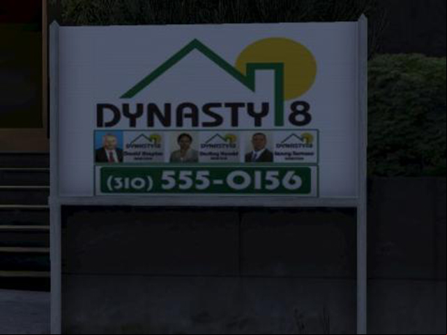 Dynasty 8 sign - GTA Online: Real estate agencies - Jobs - GTA Online Guide