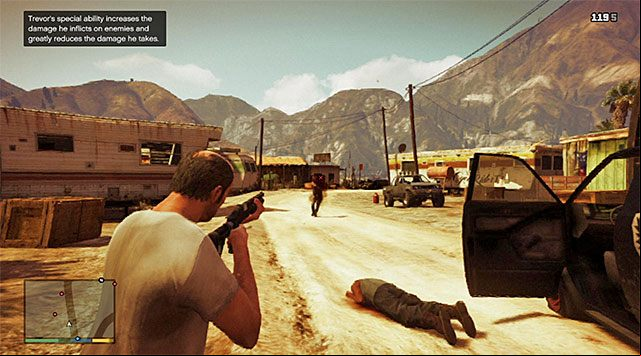 Stat shooting at the bikers that are staying in the area of the motel, while ing to use covers frequently and about checking out on the radar if nobody is trying to surprise Trevor from behind or from the side - GTA 5: Mr. Philips walkthrough - Main missions - GTA 5 Guide