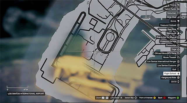 The Flight School is located in the place shown in the screenshot, i - GTA 5: Flight School, Additional activity walkthrough - Main missions - GTA 5 Guide