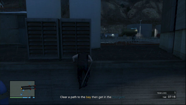 Towards the end of the building, you find a spot where you can climb. - GTA Online: Heist 3: Humane Raid - Heists (DLC) - GTA 5 Guide