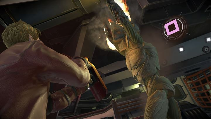 Next, youll be facing a number of interactive scenes that require you to push the buttons shown on the screen - Prologue - Guardians ship | Episode 1 - Tangled Up in Blue - Episode 1 - Tangled Up in Blue - Marvels Guardians of the Galaxy: The Telltale Series Game Guide