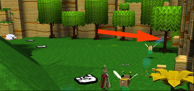 Entrance to mini-boss in Zone 1 - Checkpoint 3-4 - World 1 - Zone 1 (Sunny Glade) - Guild Wars 2: Super Adventure Box - Game Guide and Walkthrough