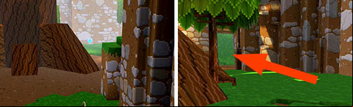 Entrance to mini-boss in Zone 2 - Checkpoint 2-3 - World 1 - Zone 2 (Dark Woods) - Guild Wars 2: Super Adventure Box - Game Guide and Walkthrough