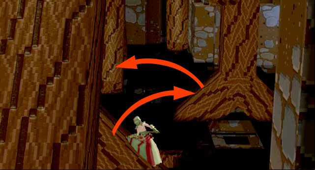 Series of few fairly difficult jumps - Shortcut and go back: Checkpoint 4-3 - World 1 - Zone 2 (Dark Woods) - Guild Wars 2: Super Adventure Box - Game Guide and Walkthrough