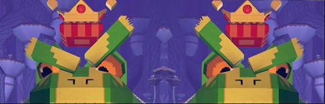 King Toad gazing on one of lateral water - Boss attacks - World 1 - Zone 3: Fight with King Toad - Guild Wars 2: Super Adventure Box - Game Guide and Walkthrough