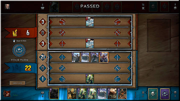 Round two starts with the players drawing 2 random cards from the top of the deck, and then one of the cards in hand can be swapped - Course of The Game | Gameplay Basics - Gameplay Basics - Gwent: The Witcher Card Game Guide