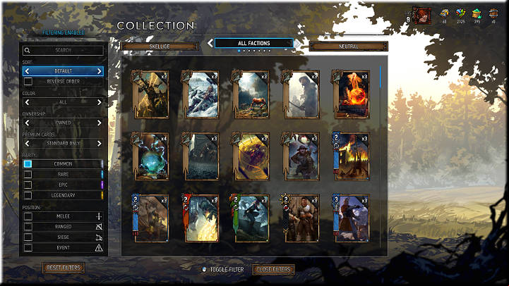 Common cards can be recognized by a white square in their bottom right corner - Card Rarity | Card Types - Card Types - Gwent: The Witcher Card Game Guide