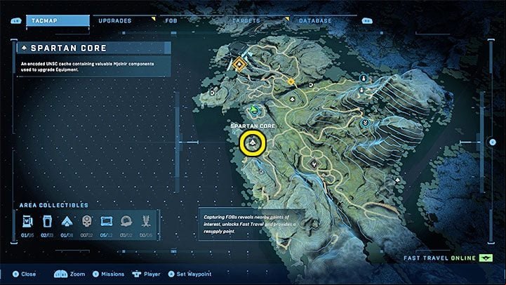 The core is south of the FOB Foxtrot - Halo Infinite: FOB bases and single secrets (Lockdown) - all skulls, audio logs - Lockdown - Halo Infinite Guide