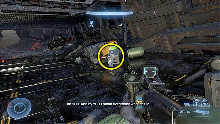 The audio log is inside one of the wrecks in the Graveyards' central area - Halo Infinite: Pelican Down (Graveyards) - all Spartan Cores, Audio Logs - Graveyards - Halo Infinite Guide