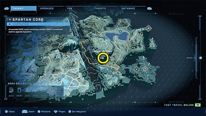 The core is in the eastern part of the region - Halo Infinite: Mjolnir Armory and Spartan Cores (Reformation) - Reformation - Halo Infinite Guide