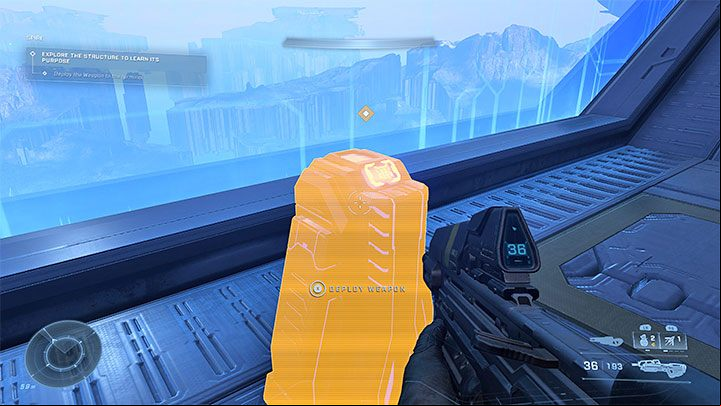 After disposing of the hunters, look for the gravity elevator terminal, which you can use to enter the Forerunner structure - Halo Infinite: Spire - walkthrough - Main missions - Halo Infinite Guide
