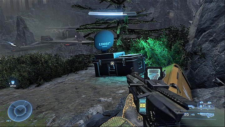 The log is on a hill near the outpost, north-east of its central area - Halo Infinite: Riven Gate (Reformation) - collectibles, Spartan Cores, Audio Logs - Reconstruction - Halo Infinite Guide