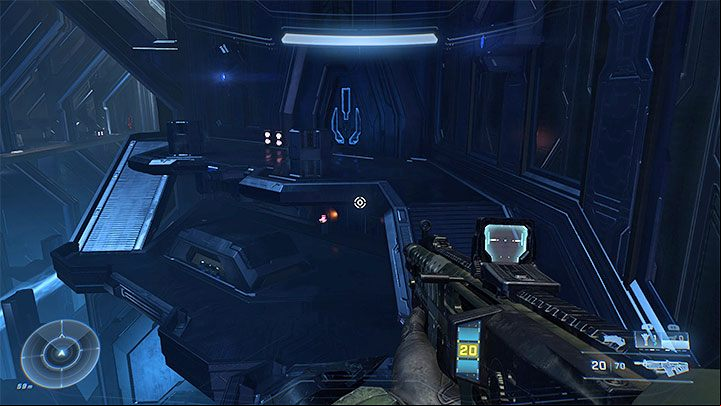 Turn 180 degrees to stand with your back to the currently ignored destination marker - Halo Infinite: Repository (Reckoning) - collectible list, skulls, audio logs - Settlement - Halo Infinite Guide