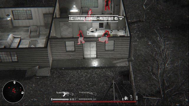 You can just ignore the people located inside of buildings - during the entirety of the mission you will kill several times more than required. - Mission 1 - House | Walkthrough - Walkthrough - Hatred Game Guide & Walkthrough