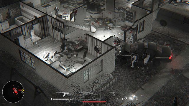 Find a cover inside the building - it will make fighting the cops a lot easier. - Mission 1 - House | Walkthrough - Walkthrough - Hatred Game Guide & Walkthrough