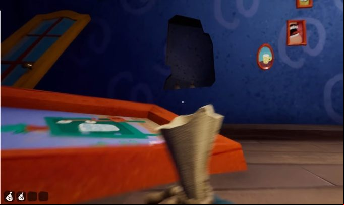 If you jump from the roof to the trampoline you will get into the room - Stage 2 - Collect Money | Hello Neighbor Hide and Seek Walkthrough - Walkthrough - Hello Neighbor Hide and Seek Guide