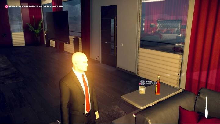 Poison a glass of whiskey in the living room. - Hitman 2: Challenges, Feats - Nightcall walkthrough - Nightcall (Hawkes Bay) - Hitman 2 Guide