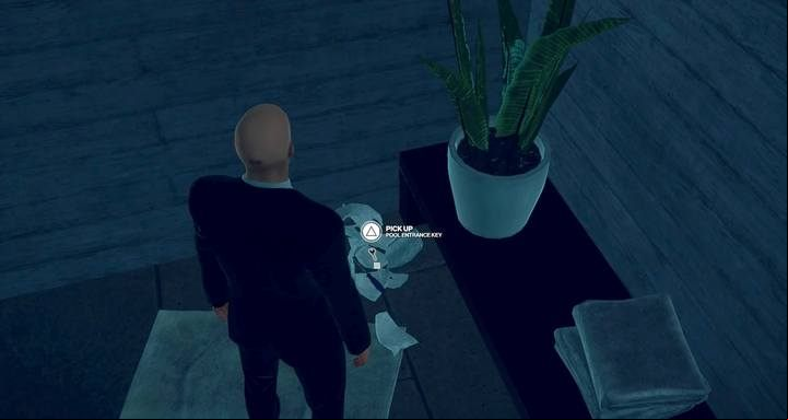 The key is located under the white jug. - Hitman 2: Challenges, Exploration - Nightcall walkthrough - Nightcall (Hawkes Bay) - Hitman 2 Guide