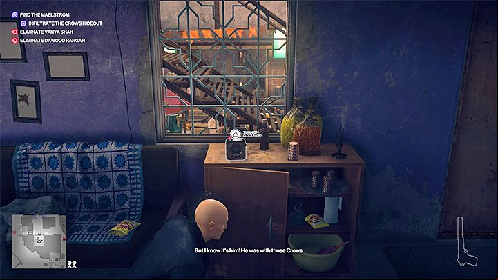 Enter the building on the right - do it by going through the window - Hitman 2: Maelstrom - how to identify? - Chasing a Ghost walkthrough - Chasing a Ghost (Mumbai) - Hitman 2 Guide
