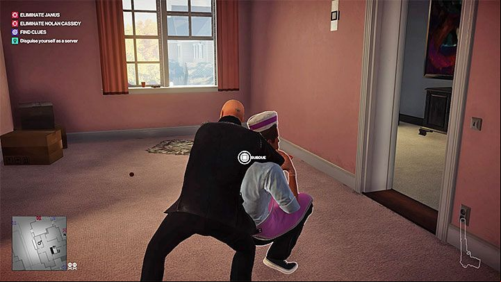 The next step is to dress up as a waiter - Hitman 2: Story Missions - Another Life walkthrough - Another Life (Whittleton Creek) - Hitman 2 Guide