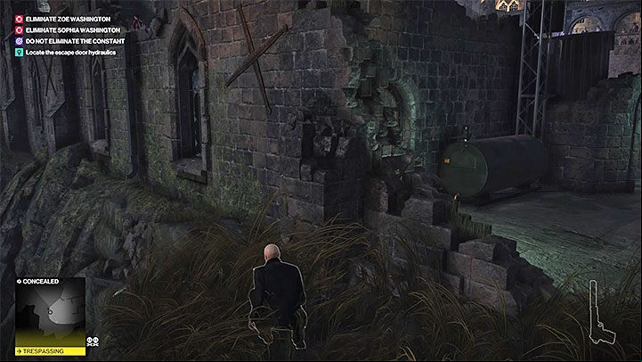 Agent 47 has to get to the Back Stage located exactly beneath the Phoenix effigy - Hitman 2: Story Missions - The Ark Society walkthrough - The Ark Society (Isle of Sgail) - Hitman 2 Guide