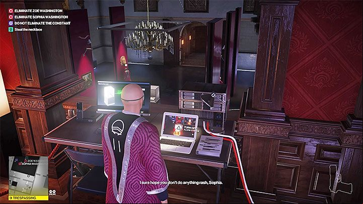 Hack into the laptop to turn the security off - Hitman 2: Story Missions - The Ark Society walkthrough - The Ark Society (Isle of Sgail) - Hitman 2 Guide
